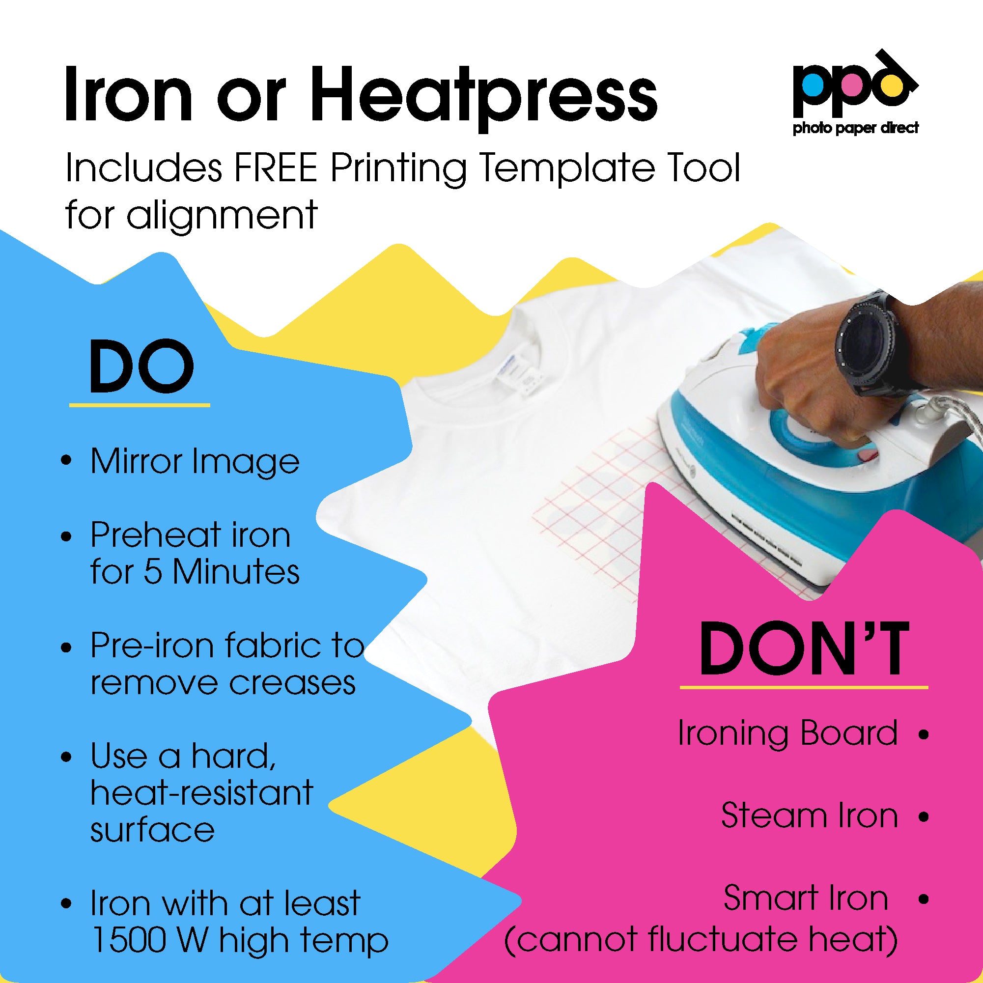 PPD Inkjet Iron-On Light Transfer Paper A4 PPD-1
