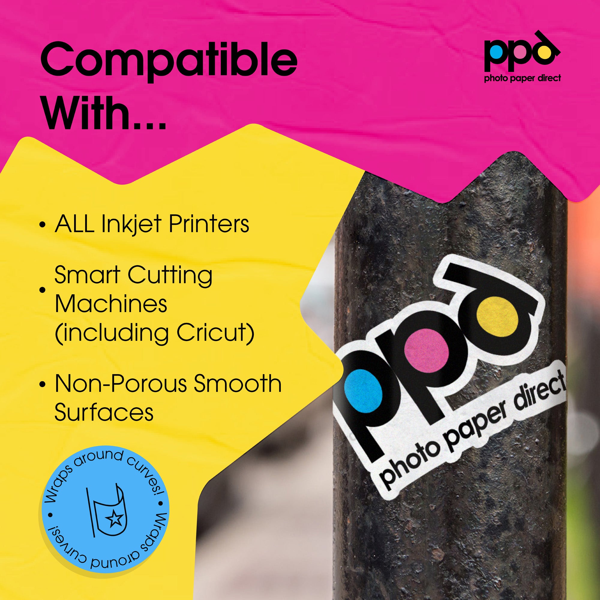 PPD Inkjet Vinyl Self-Adhesive Matt 4.1mil A4 PPD-38